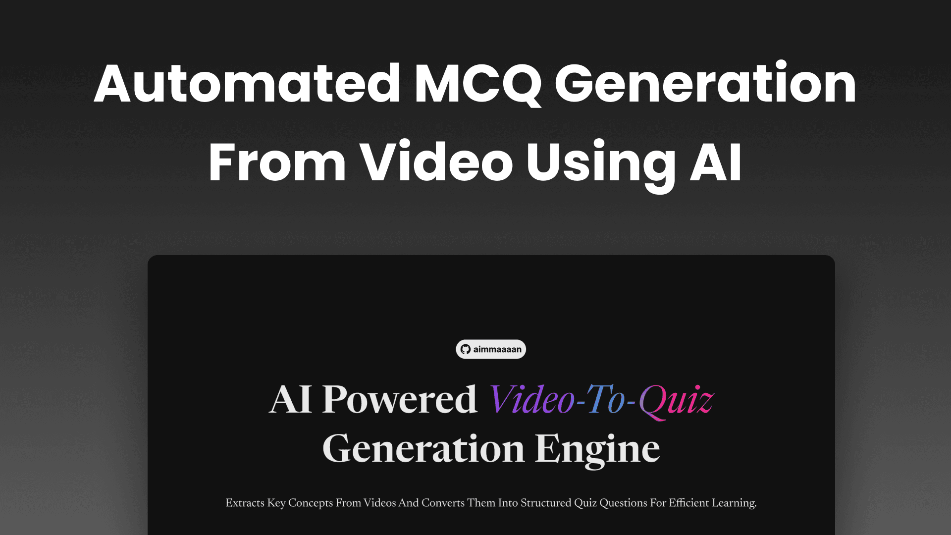 VideoQuiz AI Image
